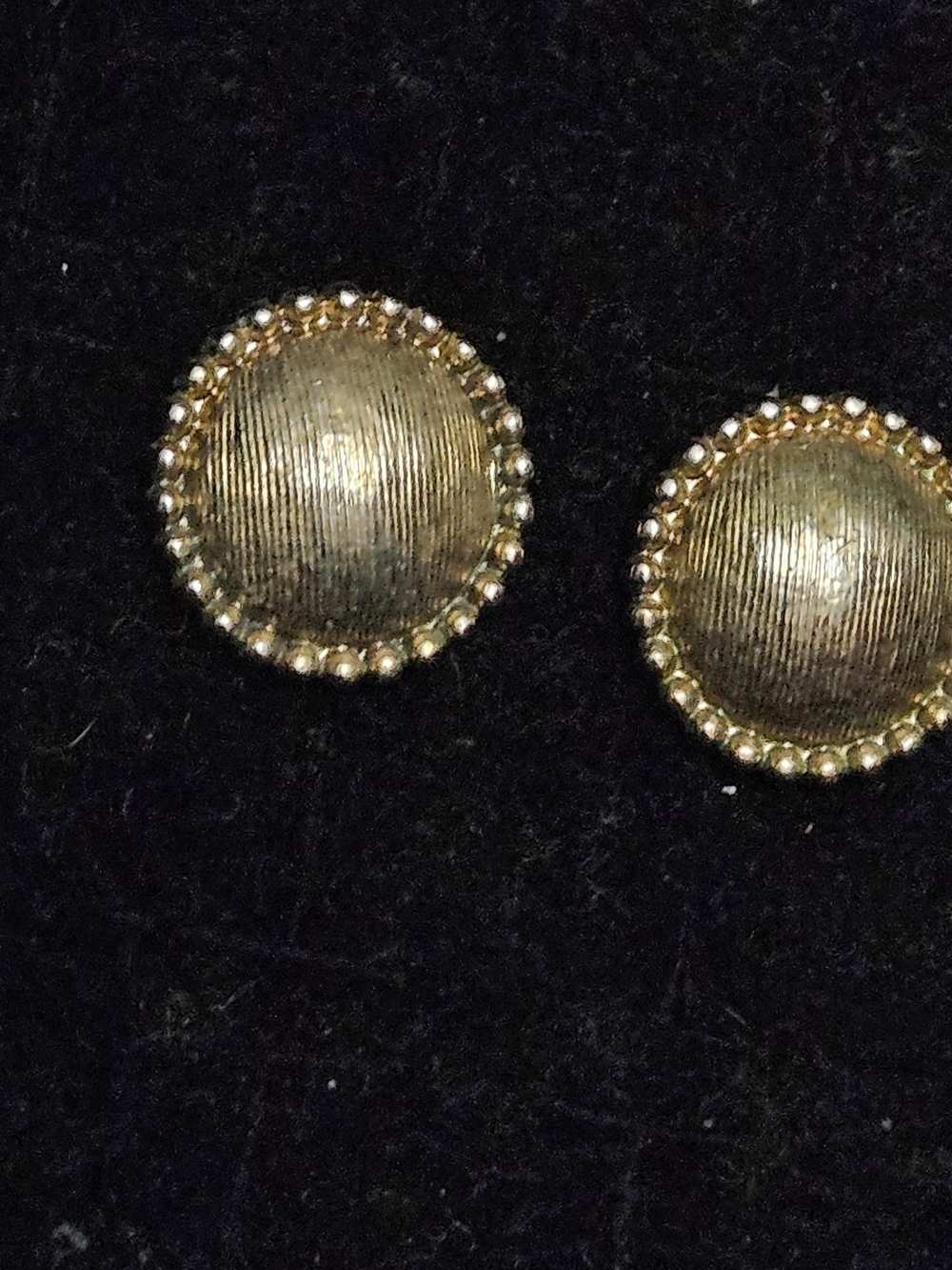 Monet Gold-Tone Ribbed Round Beaded Stud Earrings
